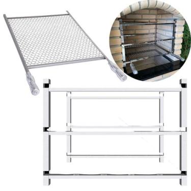 Imagem de Suporte Reforçado para Churrasqueira com Grelha Tela Moeda - WR Steel,