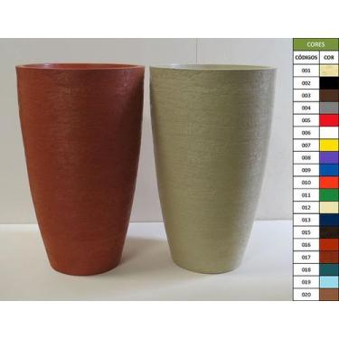 Imagem de Kit 2 Vaso Planta 65x40 Oval Moderno Polietileno - BGPLASTICOS, CORES 