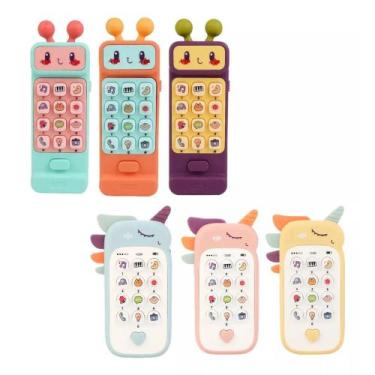 Imagem de Brinquedo Bebê 2 Em 1 Celular Mordedor Música Baby Phone - Polibrinq