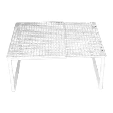 Imagem de Generic Prateleira expansível para armários, suporte para organização de, organizador de casa, prateleira ajustável para dormitório, guarda-roupa de, Branco 27 a 38cm