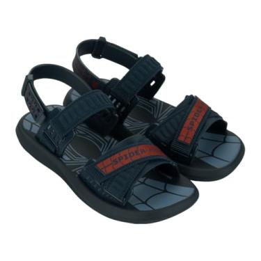 Imagem de Sandália Infantil Menino Homem-Aranha Force Conforto e Aventura Grendene Kids Preto ou Azul (Azul Escuro, BR, Criança de 4 a 8 anos, Numérico, 29)