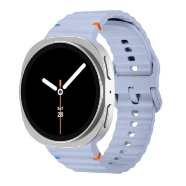 Imagem de SOLOLUP Pulseira esportiva para Samsung Galaxy Watch 7/6/5/4/FE/6 4 Classic/5 Pro, pulseira de silicone macio sem lacunas para Galaxy Watch 7 6 5 4 FE/5Pro/Classic 40 mm, 44 mm, 45 mm, 43 mm, 47 mm