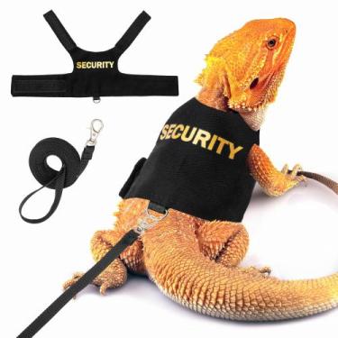 Imagem de Conjunto de arnês e coleira TUKOAW Bearded Dragon para caminhar