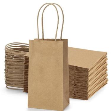 Imagem de Sacola de presente Dream Mini Brown Kraft Paper, pacote com 100 unidad