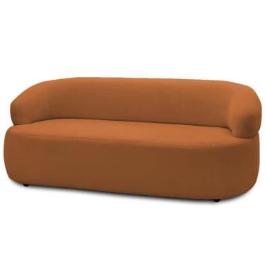 Imagem de Sofá 3 Lugares Orgânico Sala De Estar Living 170cm Carmen F04 Bouclê Terracota - Lyam Decor