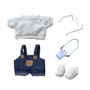 Imagem de 17cm Doll Clothes Set, 5 Pieces Dress Overalls Outfit Set for 6.7inch Doll Suit, Cute Fashion Hat & Clothes Accessories for 1st/2nd/3rd Gen Dolls Play & Display