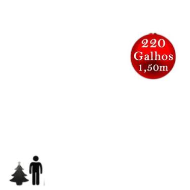 Imagem de Árvore de Natal Branca 1,50m 220 Galhos Pinheiro Luxo KLIZZ