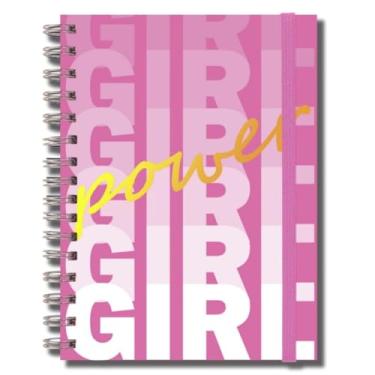 Imagem de Caderno 120 Folhas Capa Dura Espiral Pautadas De Tamanho A4 Rosa Pink (GIRL POWER)