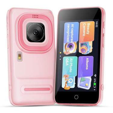 Imagem de Câmera AI para crianças - Câmera infantil Pozifu 20MP HD 1080P, câmera selfie de lente dupla com adesivos de IA e efeitos de voz, compartilhamento seguro para crianças, durável à prova de choque