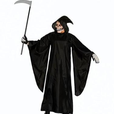 Imagem de Fantasia Halloween Masculina Adulta Morte Panico Ceifador Medieval Tún
