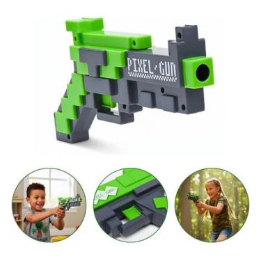 Imagem de Lança Dardos Tipo Nerf Minecraft Pixel Gun com 6 Peças Brinquedo Infan