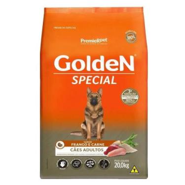 Imagem de Ração pra Cães Adultos Special sabor Frango e Carne 20kg Golden
