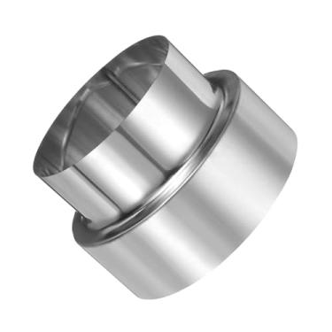 Imagem de PATIKIL Conector redutor de adaptador de exaustão de 12 cm ID para 9,9 cm OD, acoplador de duto redondo de tubo de fogão de aço inoxidável universal para aquecedores de água, fogões de madeira