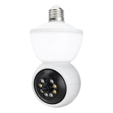 Imagem de Câmera Lâmpada WiFi 360° HD 6MP com Visão Noturna e Detecção de Movimento – Espie Pelo Celular!