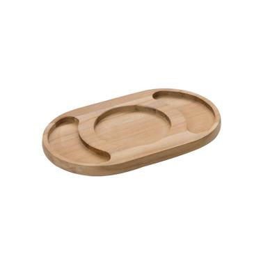 Imagem de Petisqueira 3 Divisórias Tramontina 13267052 24x15cm Madeira Natural