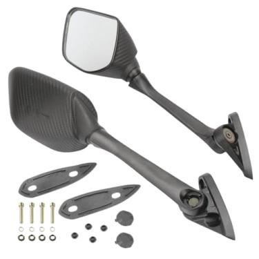 Imagem de NITAGO Espelhos Retrovisores para Motocicleta, Esquerdo E Direito, com Montagem No Guidão. Acessório de Reposição para Motocicletas Profissionais, Textura de Linha