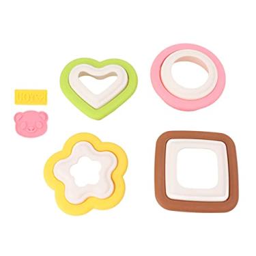 Imagem de Acouto Conjunto de Moldes de Cortador de 10 Unidades - Moldes Destacáveis ​​de Flor, Coração, Redondos e Em Forma de Cozimento e Biscoitos - Café da manhã Perfeito para Crianças Fácil de Limpar e