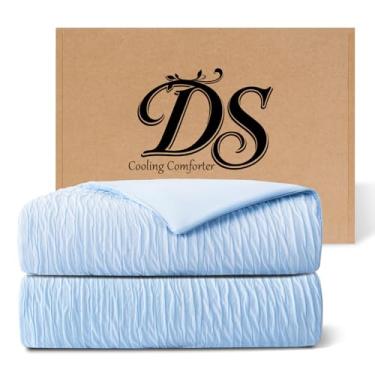 Imagem de D DS CURTAIN Cobertor de edredom refrescante solteiro GG - Conjunto de cama quente e refrescante, tecido de toque frio que absorve o calor corporal, refrescante e conjunto de cama quente para suores