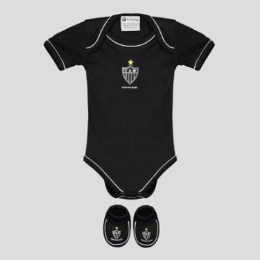 Imagem de Kit Body Atlético Mineiro Preto-Unissex
