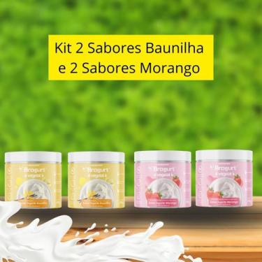 Imagem de Kit Bragurt Dupla Saborosa Morango e Baunilha4 Unidades