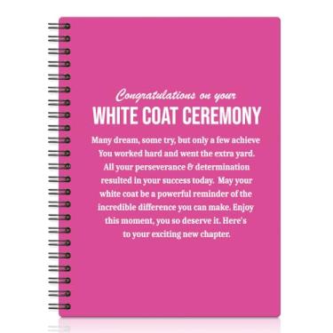 Imagem de XQLZY Congratulations On Your White Coat Cerimônia Rosa Vermelha Caderno Espiral, Presentes de Cerimônia de Jaleco Branco para Filha Filha, Presentes de Graduação Escola Médica para Fisioterapia