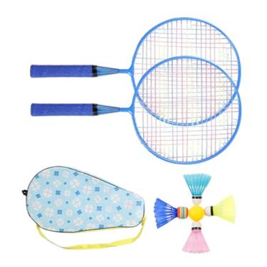 Imagem de Tacos de transporte para crianças, petecas de substituição de raquetes de badminton, raquete completa de aderência confortável, equipamento esportivo ao ar livre para meninos, meninas, amigos, família