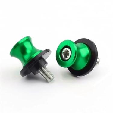 Imagem de Compatível com Trident 660 Tiger 900 800 1200 Street Triple R 765RS Moto Swingarm Spools Slider Stand Screw Accessories (verde)