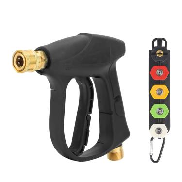 Imagem de Kit Adaptador com Engate Rápido 1/4 para Lavadora de Alta Pressão, Inclui 5 Bicos