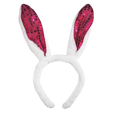 Imagem de Petitebella Tiara de orelha de coelho (branco/rosa choque, tamanho único)