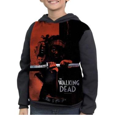 Imagem de Casaco Moletom Infantil Michonne The Walking Dead - smoke, Preto, 14