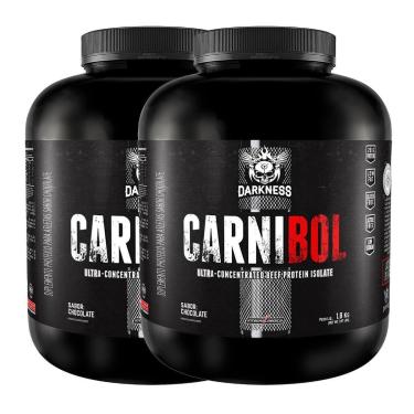 Imagem de Combo 2x Suplemento em Pó Carnibol Proteína da Carne 1,8kg Chocolate - Darkness-Unissex