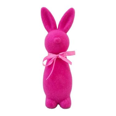 Imagem de Lilihuimaoyi Estatueta de Da Páscoa Flocado, Estátua de, Decoração de Páscoa, Enfeite de Mesa Fofo para Sala de Estar, Jardim E Pátio, Rosa Vermelha, Tamanho real