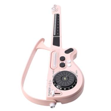 Imagem de Asixxsix Guitarra inteligente sem cordas dobrável, Crianças guitarra musical elétrica com , luzes LED multicores, Construído em DJ Turntable, para crianças acima de 3 anos (Rosa)