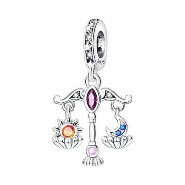 Imagem de Pingentes De Tarô Sol, Lua E Estrelas Em Prata Esterlina 925 Para Puls