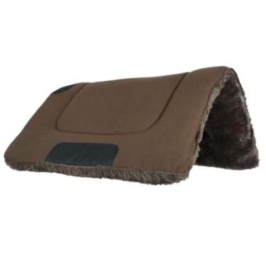 Imagem de Manta baixeiro para cavalo reforçado country luxo manta de sela quarto de milha americana super oferta menor preço (Marrom)