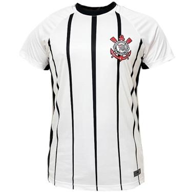 Imagem de Camiseta Corinthians Listrada Masculina Manto Timão Memphis-Masculino