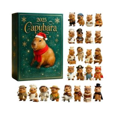 Imagem de Calendário Do Advento De Natal Capivara: Contagem Regressiva De 24 Dia