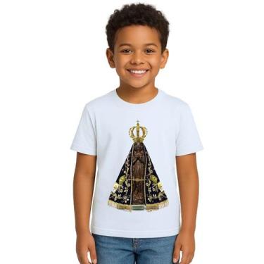 Imagem de Camiseta Nossa Senhora de Aparecida Real Personalizada - Use P4, Branc