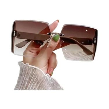 Imagem de Óculos De Sol Clássicos Pretos Grandes Estilo Coreano Com Proteção UV 