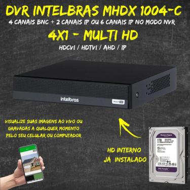 Imagem de Dvr Multi Hd Intelbras 4Ch Mhdx 1004-C C/Hd 1TB purple