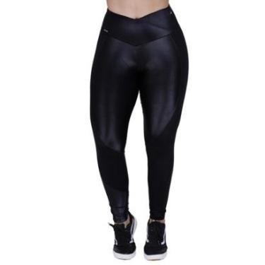 Imagem de Calça legging cirre liso poliamida cós transpasse-Feminino