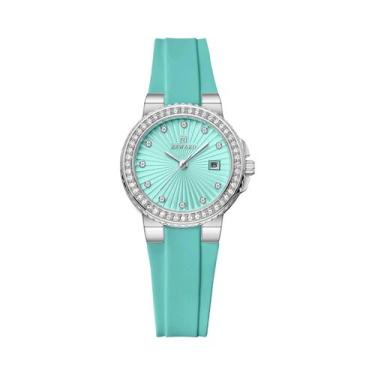 Imagem de Relógio De Quartzo Feminino Em Ouro Rosa Com Pulseira De Silicone, Mod