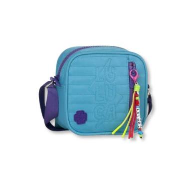 Imagem de Bolsa Luluca Feminina Juvenil Bolsa de ombro Moderna, Azul