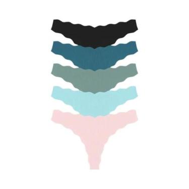 Imagem de Conjunto De Calcinhas Thong Sem Costura Para Mulheres, 5 Peças, Linger