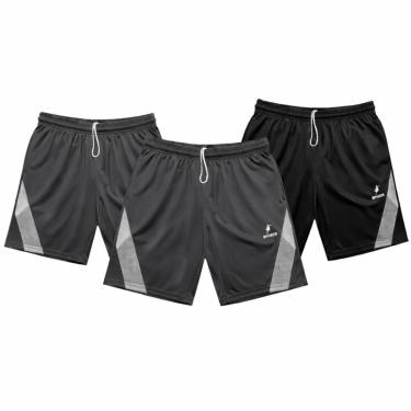 Imagem de Kit Bermuda Masculina Helanca Esportiva Secagem Rápida-Masculino