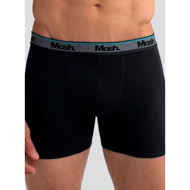 Imagem de Cueca Boxer Longa Mash 170.46 Masculina Basic Cotton T. P/GG, M, Pt00,