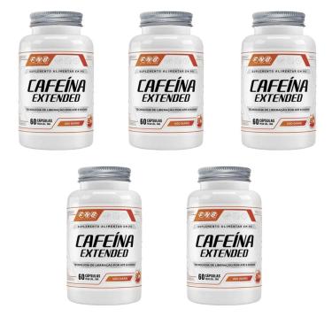 Imagem de Kit 5 Cafeína Extended 5x60 cápsulas FNB Sport Nutrition-Unissex