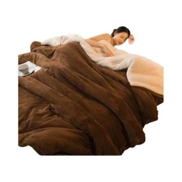 Imagem de Cobertor De Lã Dupla Face Tamanho Queen, Quente Para O Inverno, Colcha