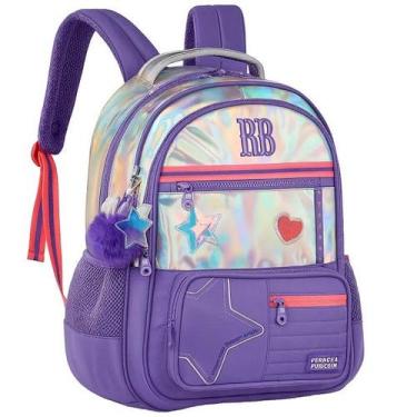 Imagem de Mochila Escolar de Costas Rebecca Bonbon Holografico Shine RB27017 Lil
