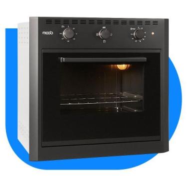 Imagem de Forno Elétrico de Embutir Moob Luz Interna e Função Grill 60 Litros Pr